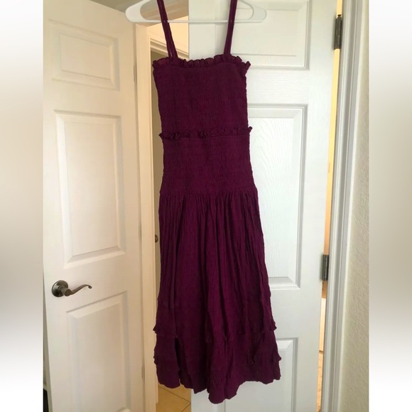 Steele dress, cheesecloth fabric in a deep purple, size XS - Picture 2 of 7